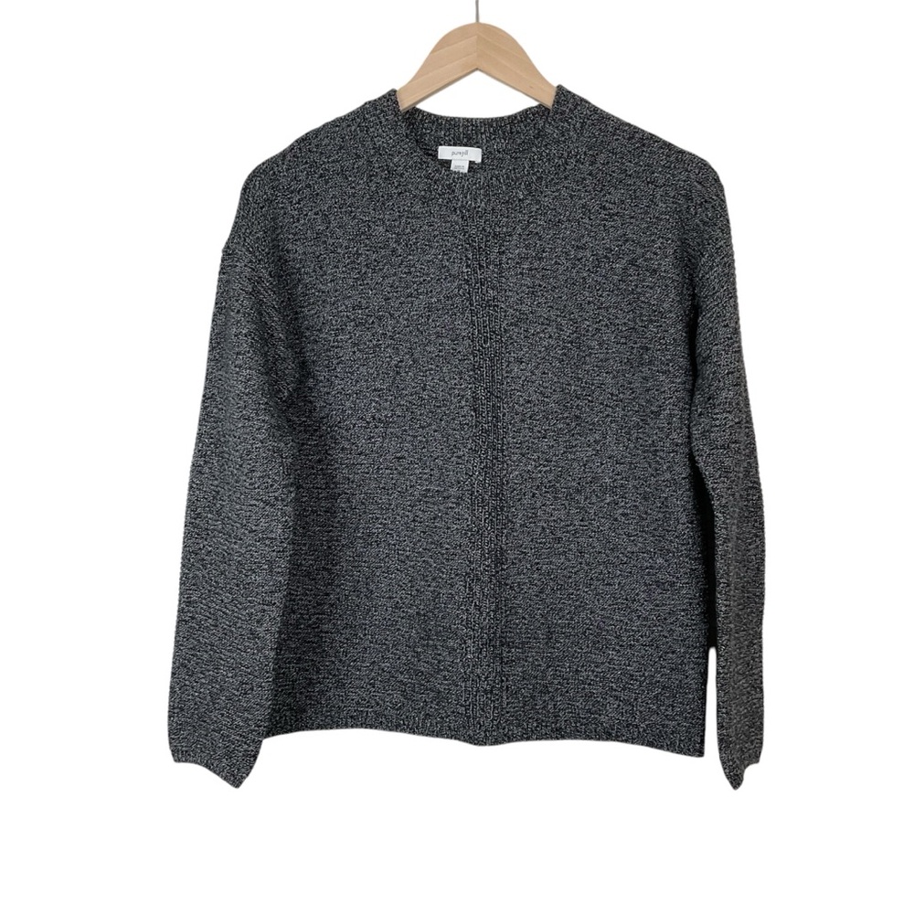 J. Jill Black Boxy Crewneck Sweater Size XS